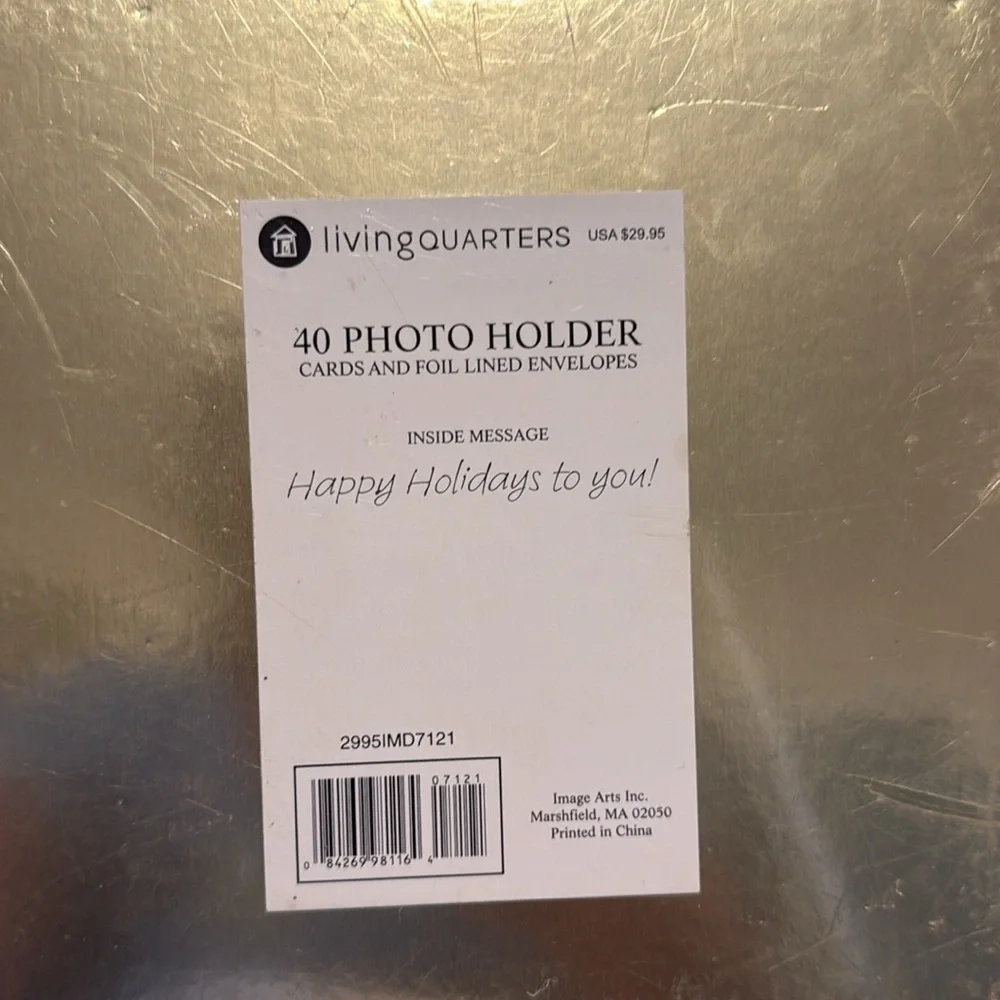 NWT 40 Luxury Christmas Holiday Photo Greeting Cards/Envelopes- Holds 4x6 Photo